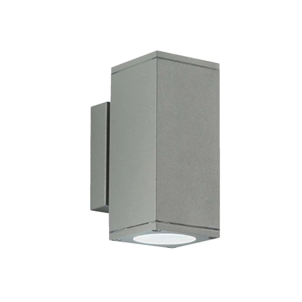 Applique Da Esterno-Ondaluce ap nevada applique per esterno terrazza ip54 grigio silver