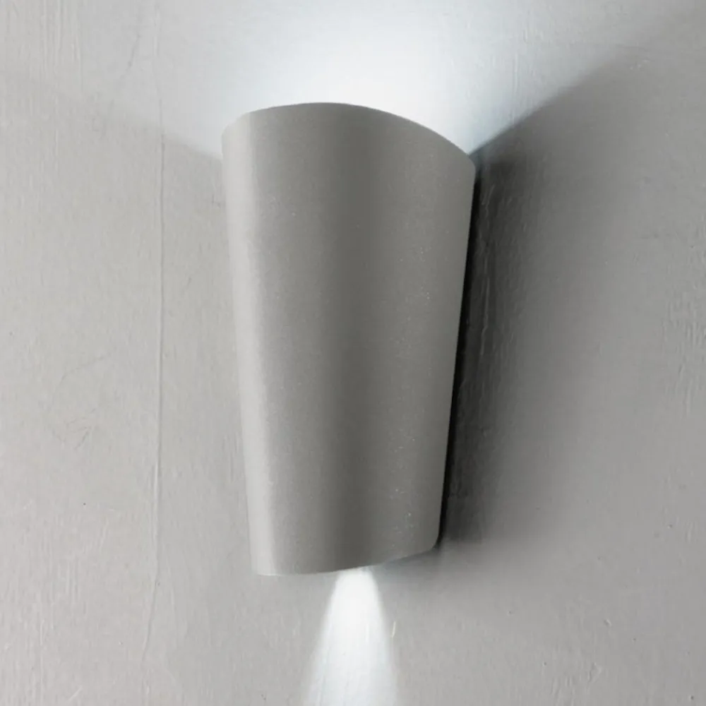 Applique Da Esterno-Ondaluce ap pic applique da esterno cono grigio ip65 led