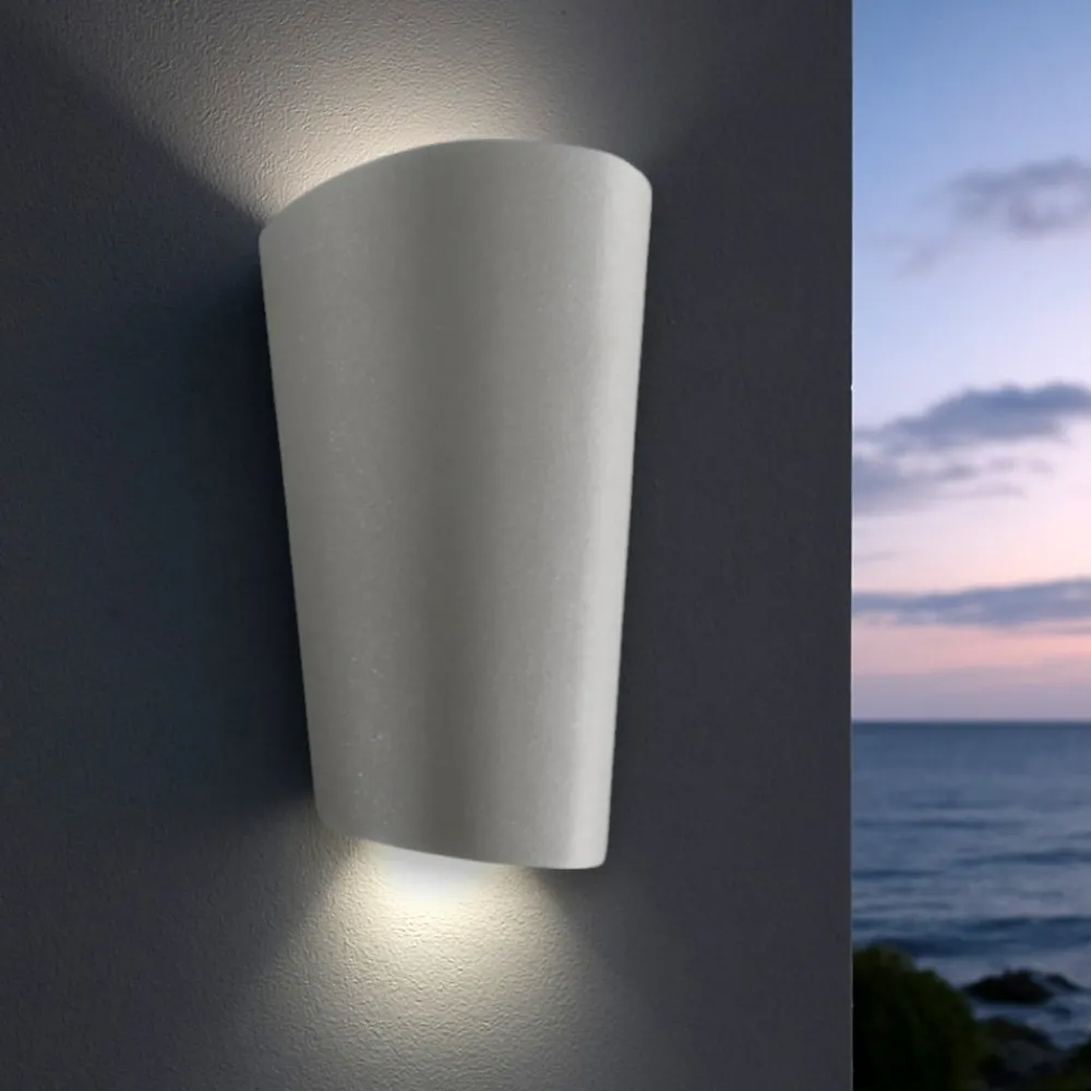 Applique Da Esterno-Ondaluce ap pic applique da esterno cono grigio ip65 led