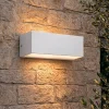 Applique Da Esterno-Ondaluce applique da esterno falco bianca rettangolare led 12w 3000k