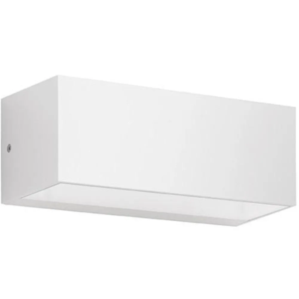 Applique Da Esterno-Ondaluce applique da esterno falco bianca rettangolare led 12w 3000k