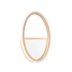 Applique Da Parete-Ondaluce ap rice applique led oro design cerchio moderna