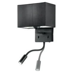 Applique Camera Da Letto-Ondaluce ap shadow applique per comodino camera da letto led orientabile nera