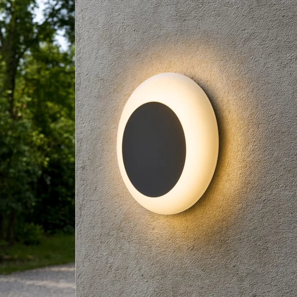 Applique Da Esterno-Ondaluce ap shell applique da esterno nera led