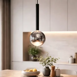 Lampade A Sospensione-Ondaluce aurora lampada nera per cucina led 4w 3000k