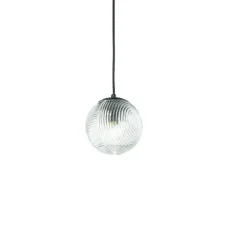 Lampade A Sospensione-Ondaluce bella lampada a sospensione sfera vetro trasparente 15cm