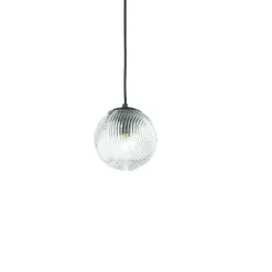 Lampade A Sospensione-Ondaluce bella lampada a sospensione sfera vetro trasparente 24cm
