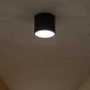 Faretti Da Soffitto-Ondaluce boiler faretto nero tondo led cct 3000k 4000k dimmerabile