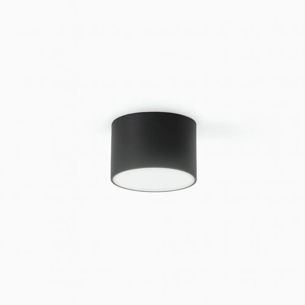 Faretti Da Soffitto-Ondaluce boiler faretto nero tondo led cct 3000k 4000k dimmerabile