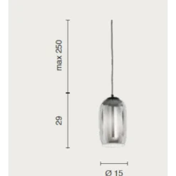 Lampade A Sospensione-Ondaluce bonnie lampada a sospensione vetro trasparente