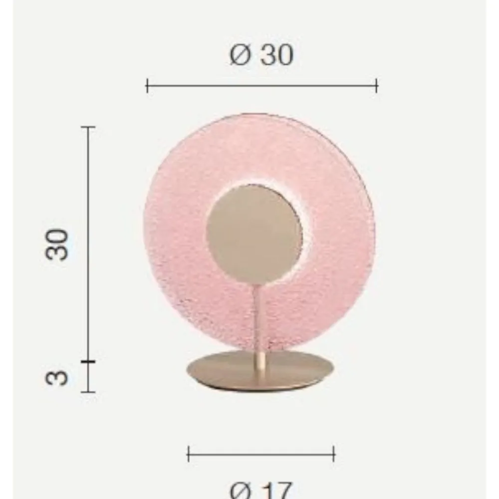 Abat Jour-Ondaluce candy abat-jour da comodino camera da letto vetro led 3000k