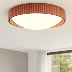 Plafoniere Moderne-Ondaluce concrete plafoniera tonda ruggine led 20w 3000k moderna