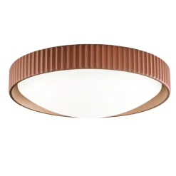 Plafoniere Moderne-Ondaluce concrete plafoniera tonda ruggine led 20w 3000k moderna