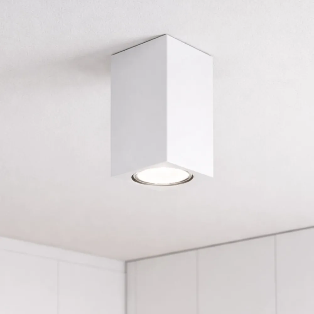 Faretti Da Soffitto-Ondaluce faretto da soffitto aloa bianco squadrato moderno