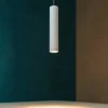 Lampade A Sospensione-Ondaluce filo lampada a sospensione cilindrica bianca per isola cucina