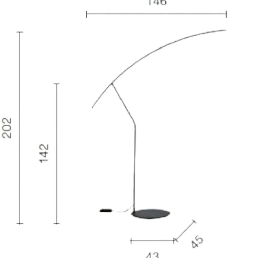 Lampade Da Terra-Ondaluce folaga piantana ad arco moderna oro led 3000k dimmerabile