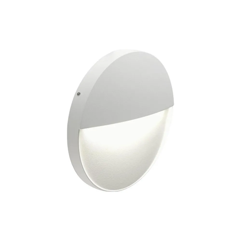 Segnapasso Led-Ondaluce free round segnapasso a parete bianco per esterno led 4000k ip54