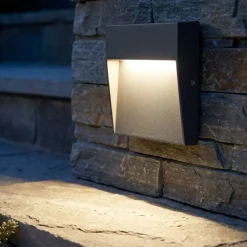 Segnapasso Led-Ondaluce Onda luce free square segnapasso da esterno antracite led 3w 4000k ip54