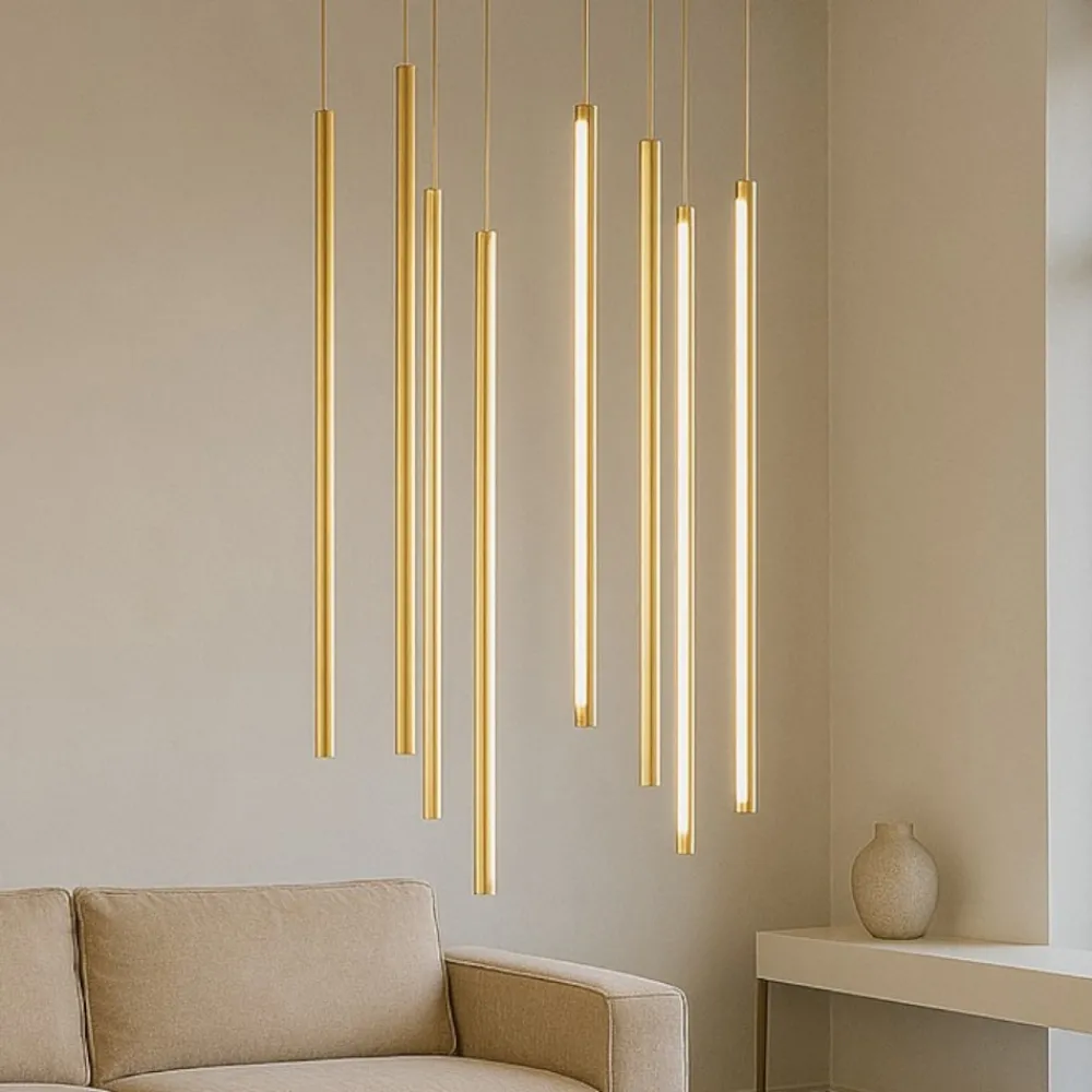 Lampadari Moderni-Ondaluce genius lampadario oro design moderno per soggiorno