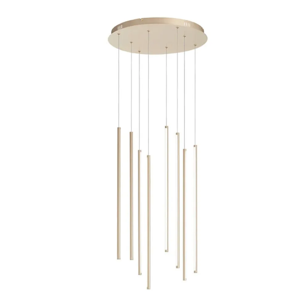Lampadari Moderni-Ondaluce genius lampadario oro design moderno per soggiorno