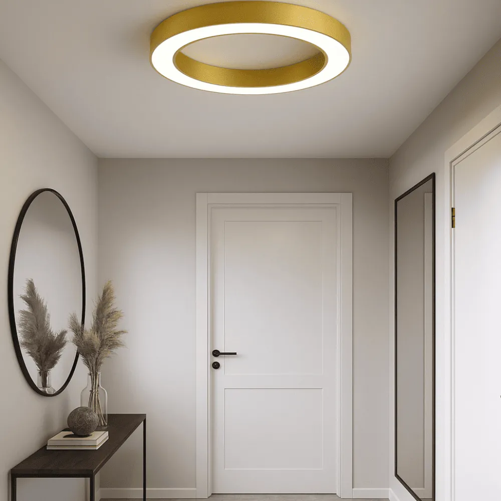 Plafoniere Moderne-Ondaluce globus plafoniera 80cm moderna rotonda oro led 3000k 4000k