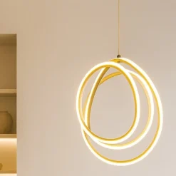 Lampadari Moderni-Ondaluce golden so 35 lampadario moderno oro led 28w 3000k