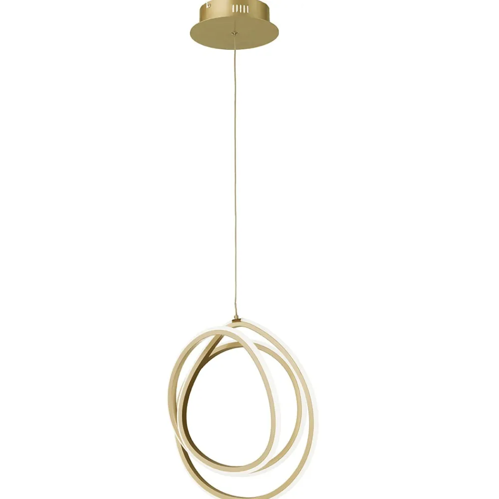 Lampadari Moderni-Ondaluce golden so 35 lampadario moderno oro led 28w 3000k