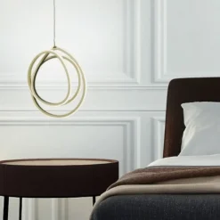 Lampadari Moderni-Ondaluce golden so 35 lampadario moderno oro led 28w 3000k