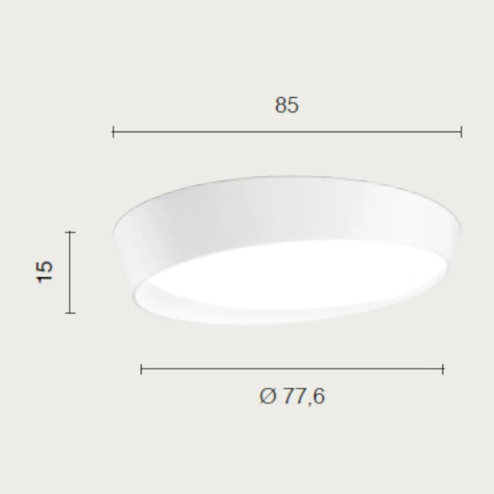Plafoniere Moderne-Ondaluce half plafoniera moderna led dimmerabile 77cm