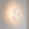 Applique Da Parete-Ondaluce jokey applique moderna vetro trasparente tondo led 3000k