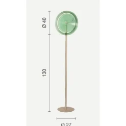Lampade Da Terra-Ondaluce jokey lampada da terra moderna vetro trasparente led 3000k