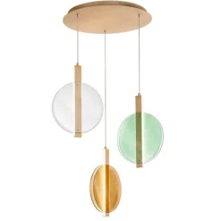 Lampadari Moderni-Ondaluce juis lampadario moderno led 3 luci multicolor