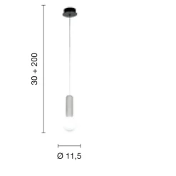 Lampade A Sospensione-Ondaluce lampada a sospensione moderna rock cemento bianco sfera vetro