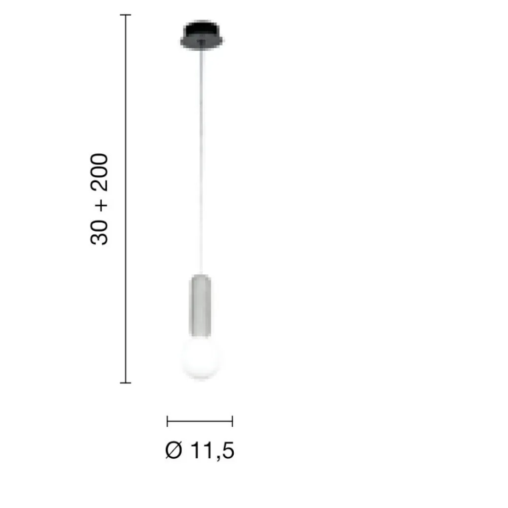Lampade A Sospensione-Ondaluce lampada a sospensione moderna rock cemento bianco sfera vetro