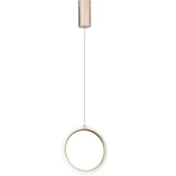 Lampade A Sospensione-Ondaluce lampada a sospensione pinta anello led oro 12w 3000k dimmerabile