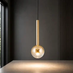 Lampade A Sospensione-Ondaluce lampada a sospensione aura vetro oro led 3000k