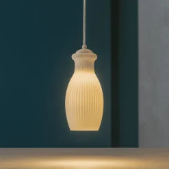Lampade A Sospensione-Ondaluce lampada a sospensione madagascar vetro bianco opaco