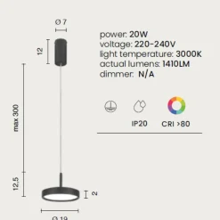 Lampade A Sospensione-Ondaluce lampada a sospensione nina oro moderna led 20w 3000k