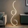 Lampade Da Terra-Ondaluce lampada da terra moderna pt flok led 44w 3000k silver ondulata