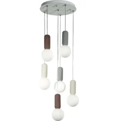 Lampadari Moderni-Ondaluce lampadario rock 6 luci cemento colorato per soggiorno