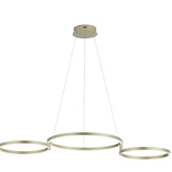 Lampadari Moderni-Ondaluce lampadario sabe oro 3 anelli orientabili led 75w 3000k dimmerabile