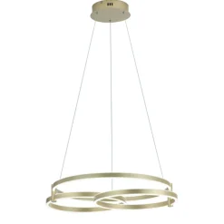 Lampadari Moderni-Ondaluce lampadario sabe oro 3 anelli orientabili led 75w 3000k dimmerabile