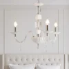 Lampadario Camera Da Letto-Ondaluce lampadario stanza da letto classico vetro cristallo bianco tre luci