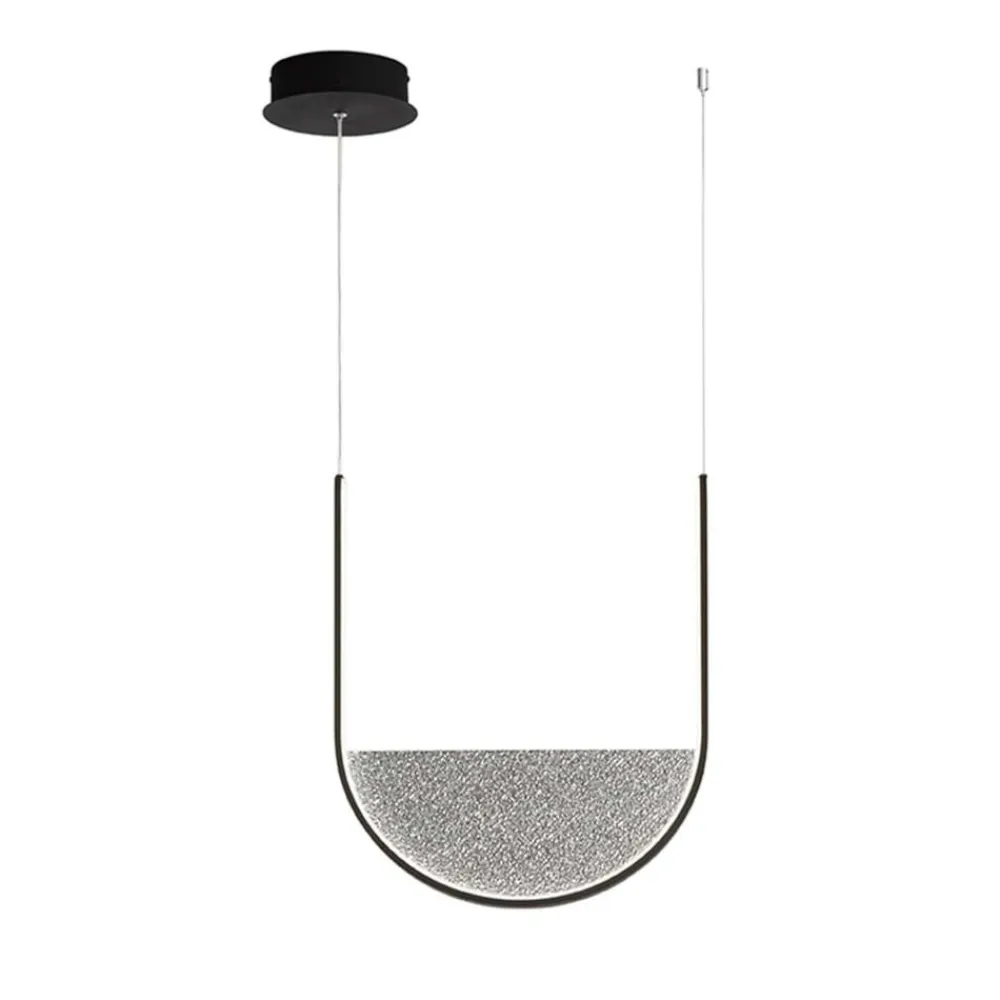 Lampadari Moderni-Ondaluce lotus lampadario moderno nero led 3000k