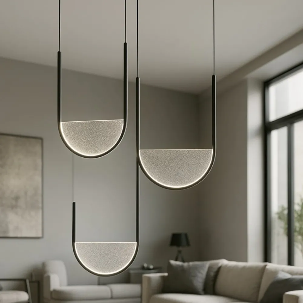 Lampadari Moderni-Ondaluce lotus lampadario nero led dimmerabile vetro fume'