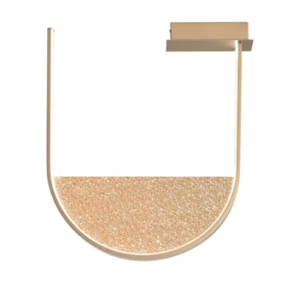 Plafoniere Moderne-Ondaluce lotus oro plafoniera led 34w 3000k dimmerabile moderna