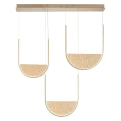 Lampadari Moderni-Ondaluce lotus 3r oro lampadario led moderno vetro ambra