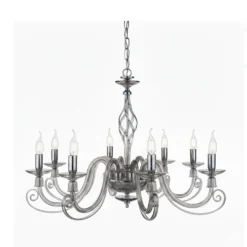 Lampadari Moderni-Ondaluce lp 1306 lampadario contemporaneo 8 bracci vetro grigio fume'