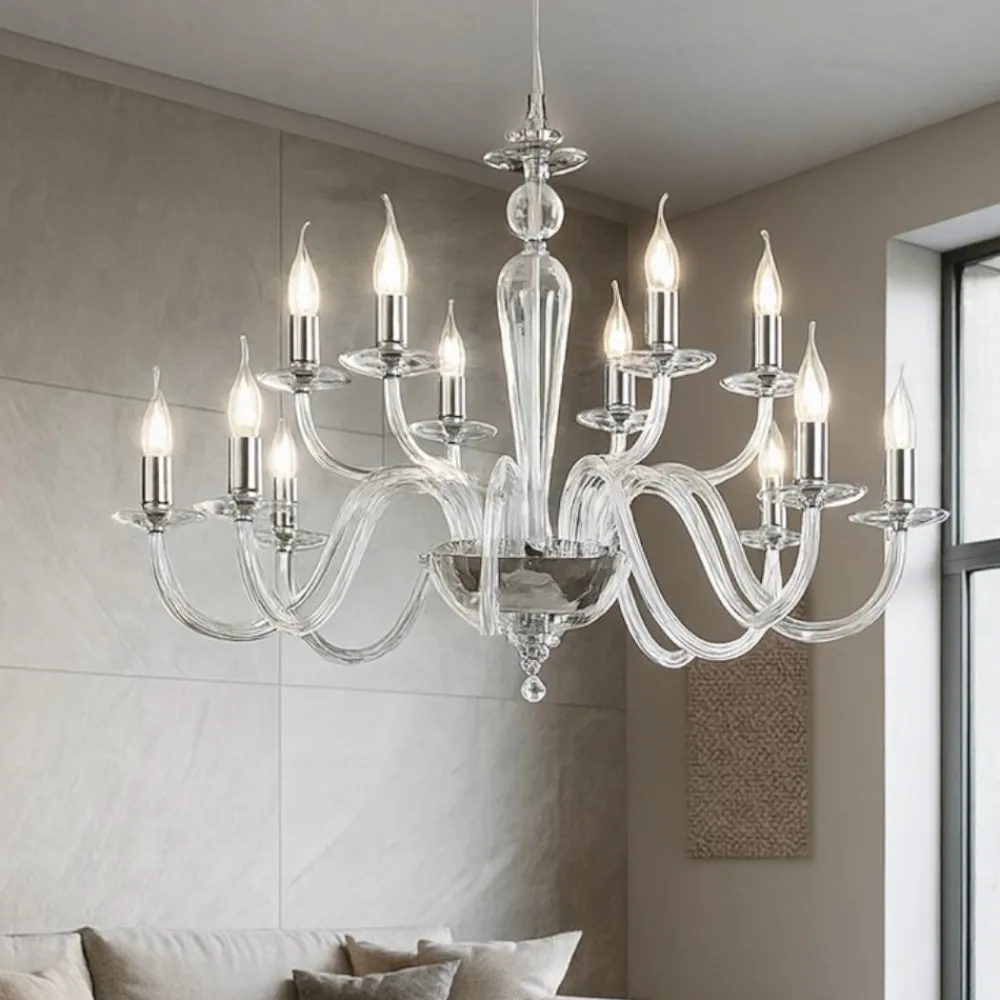 Lampadari Moderni-Ondaluce lp paganini lampadario 12 luci cromo per salotto