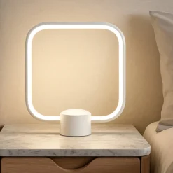 Abat Jour-Ondaluce lt alfa abat-jour da comodino bianco led design moderna